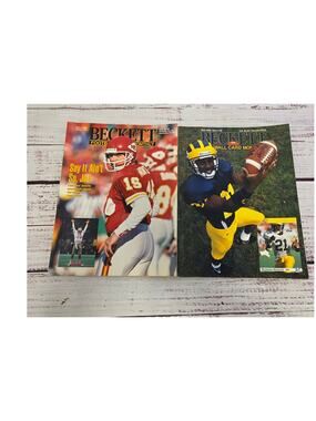 Lot of 2 Beckett Football Card Monthly Magazines 1992 1995 Vintage